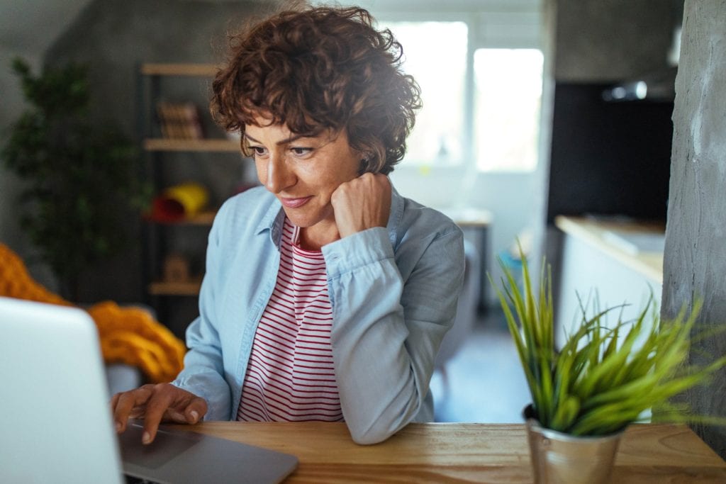 Girl Using Laptop 